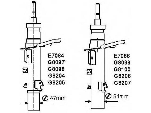 Амортизатор MONROE G8098 на PEUGEOT 207 PASSION седан - Фото 1