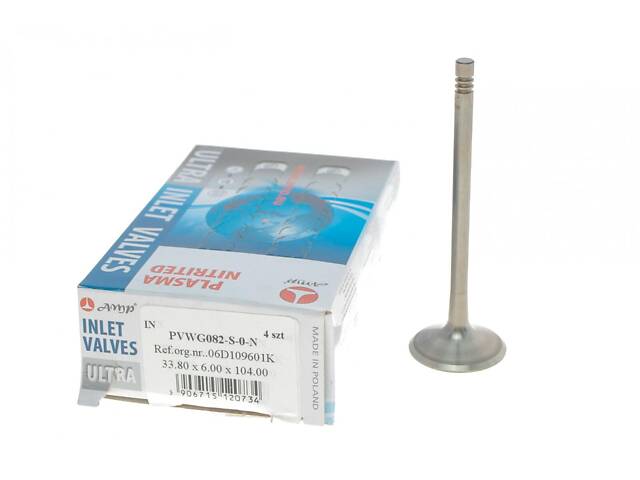 AMP PVWG082-S-0-N Клапан (впуск) Audi A4/A6/VW Golf V/VII 1.8TSI-4.2FSI 02- (33.8x6x104) (азотированный) - Фото 9