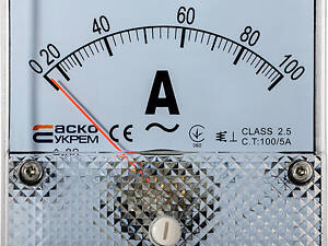 Амперметр 100/5A AC 80x80мм [A0190010050] А-80 АСКО