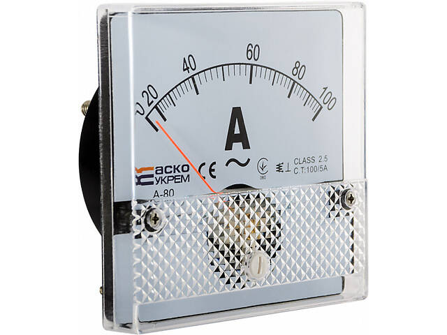 Амперметр 100/5A AC 80x80мм [A0190010050] А-80 АСКО - Фото 4