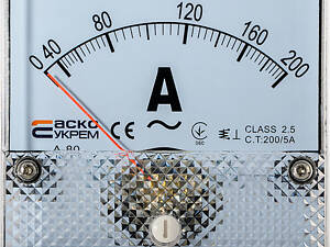 Амперметр 200/5A AC 80x80мм [A0190010051] А-80 АСКО
