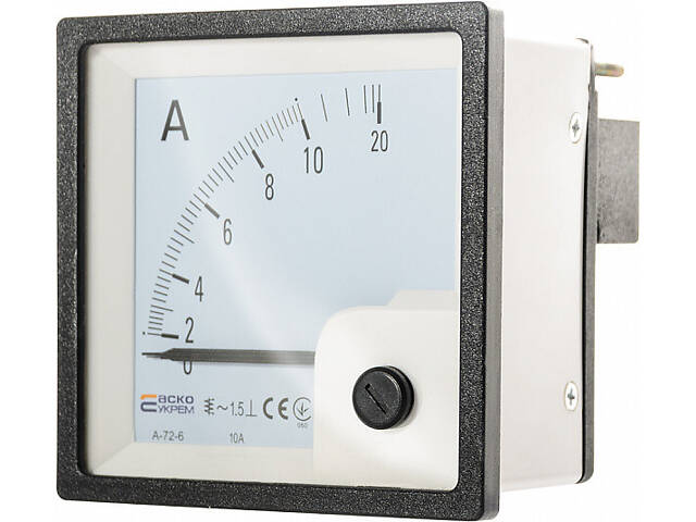 Амперметр прямого включення 10A AС 72x72мм [A0190010060] A-72-6 АСКО - Фото 2