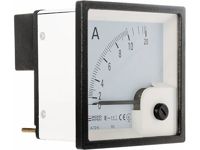 Амперметр прямого включення 10A AС 72x72мм [A0190010060] A-72-6 АСКО - Фото 4
