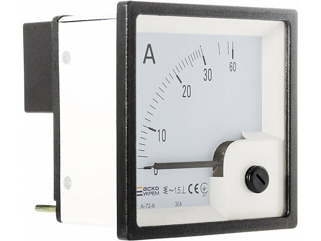 Амперметр прямого включення 30A AC 72x72мм [A0190010061] A-72-6 АСКО - Фото 2
