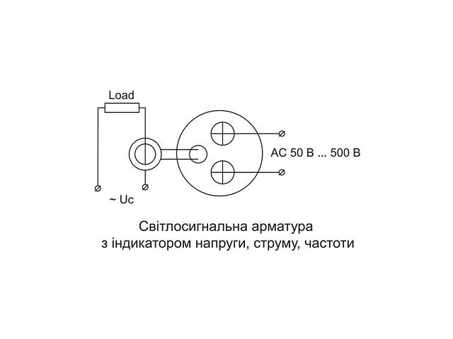 Амперметр-вольтметр-частотомір цифровий 5-100А 50-500V AC 5-99Hz ᴓ22мм квадратний білий [A0190010197] U-ADM-VAHz АСКО - Фото 3