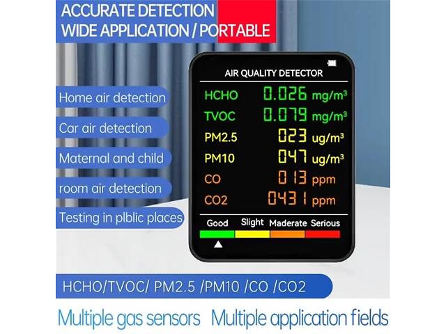 Аналізатор якості повітря Nectronix M8 з акумулятором (101137) - Фото 5