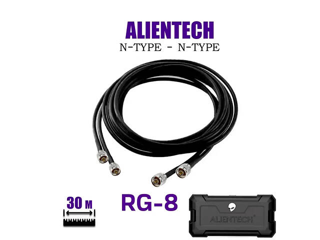 Антенный кабель для Alientech DUO ll, DUO lll N-type - N-type, 30 м RG-8