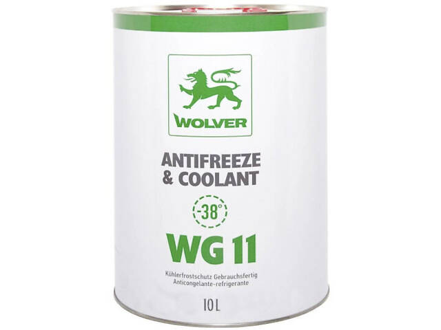 Антифриз готовий Wolver G11 Antifreeze & Coolant Green WG11 зелений -38 °C 10