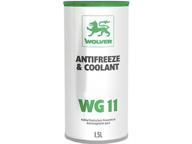 Антифриз готовый Wolver G11 Antifreeze & Coolant Green WG11 зеленый -38 °C 208
