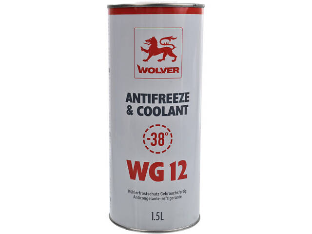 Антифриз готовий Wolver G12 Antifreeze & Coolant Red WG12 червоний-38 °C 208