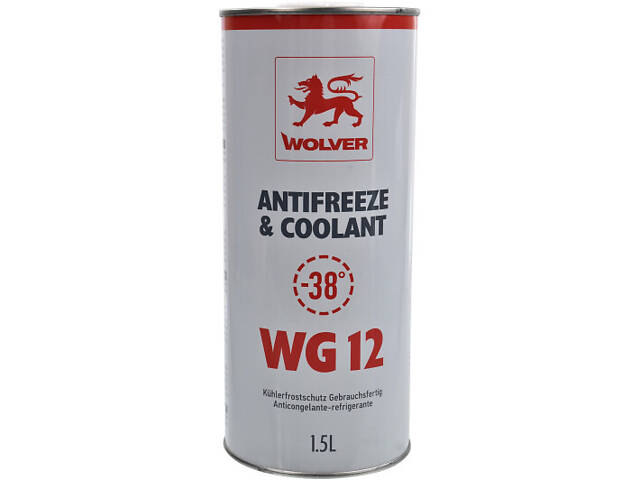 Антифриз готовый Wolver G12 Antifreeze & Coolant Red WG12 красный-38 °C