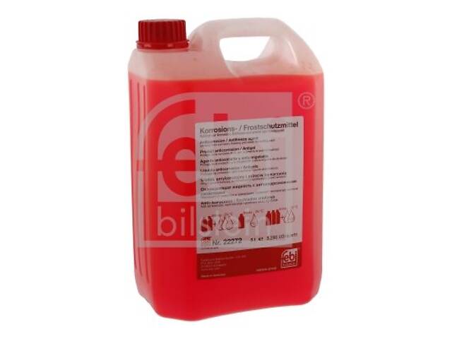 Антифриз-концентрат G12 (червоний, -80*С), FEBI Antifreeze 5L