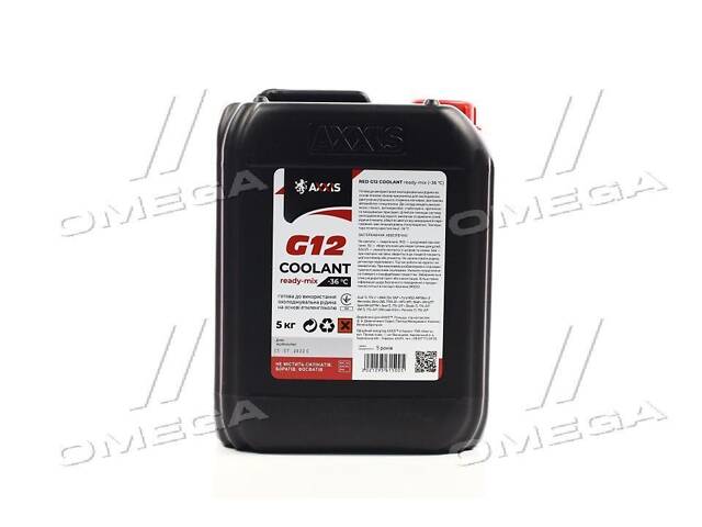 Антифриз RED G12 Сoolant Ready-Mix -36°C (червоний) (Каністра 5кг) P999-G12R RDM5 UA51