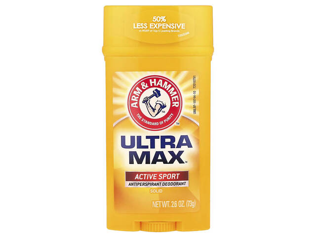Антиперспирант-дезодорант Arm & Hammer Ultra Max™, Antiperspirant Deodorant Solid, Active Sport 73 g - Фото 1
