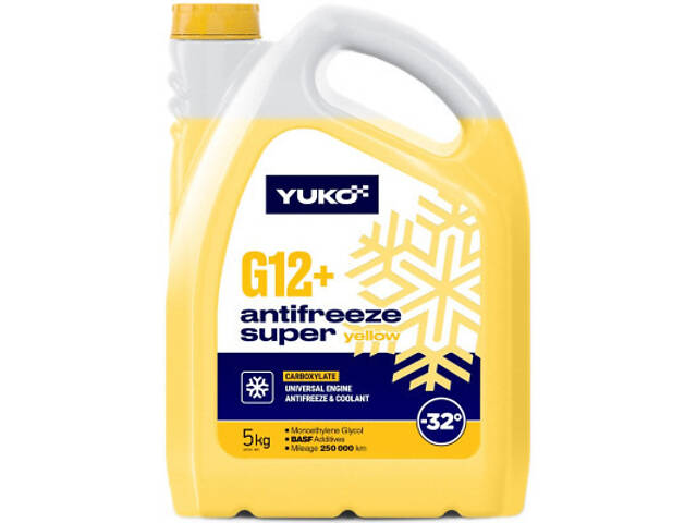 Антифриз Yuko -32 Super G12+ жовтий. ПЕ кан.5л (5 кг.) (4823110404454) - Фото 1