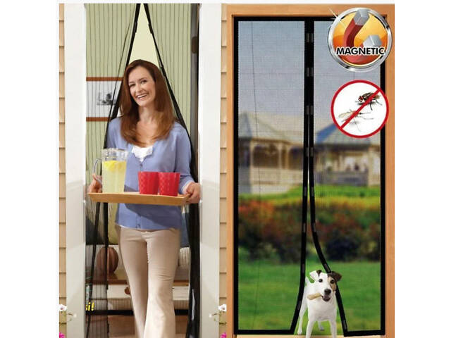 Антимоскітна сітка-штора на магнітах Magic Mesh - Фото 2