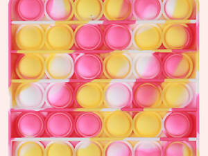 Антистресс игрушка Pop It Розовый квадрат пупырка 5099