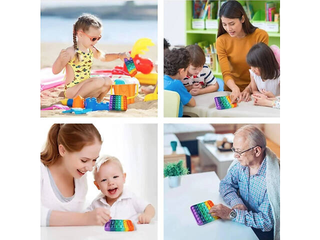 Антистресс игрушка Pop It Розовый угольник пупырка 5098 - Фото 5