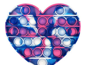 Антистресс игрушка Pop It Синие сердце пупырка 5083