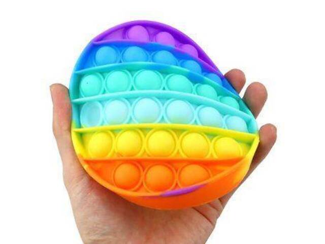Антистресс игрушка Pop It Синий круг пупырка 5084 - Фото 3