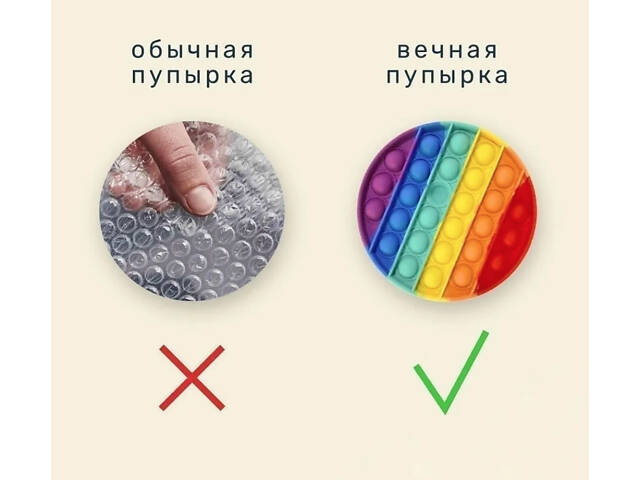 Антистресс игрушка Pop It Синий круг пупырка 5084 - Фото 6