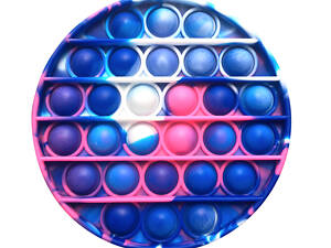 Антистресс игрушка Pop It Синий круг пупырка 5084