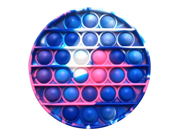 Антистресс игрушка Pop It Синий круг пупырка 5084 - Фото 1