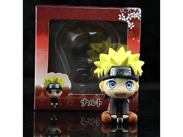 Аніме фігурка Наруто Узумаки 8 см в коробці — колекційна статуетка Naruto з ПВХ, милий образ, для шанувальників аніме. - Фото 4
