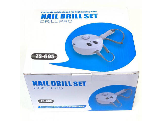 Апарат фрезер SalonHome T-ZS-605-black для манікюру та педикюру круглий 35000 обертів Чорний - Фото 4