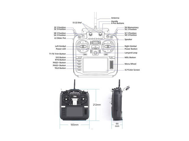 Аппаратура управления Radiomaster TX16S MKII MAX AG01 (ELRS, черный) - Фото 5
