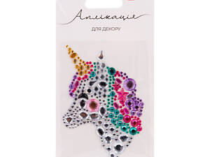 Аппликация из страз самоклеющихся Santi Единорог 743025 7х9 см