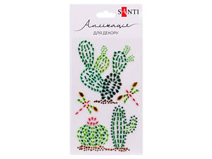 Аплікація зі страз самоклеючих Santi Trendy Cactus 742536 9.5х5 см
