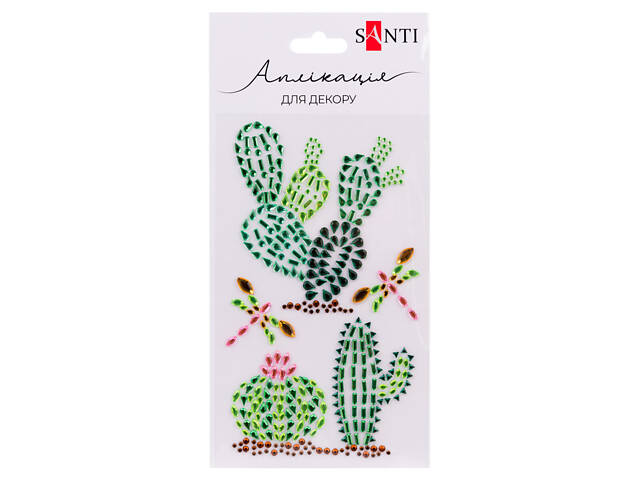 Аппликация из страз самоклеющихся Santi Trendy Cactus 742536 9.5х5 см - Фото 1
