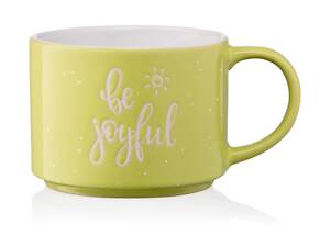 ARDESTO Чашка Be joyful, 330 мл, жовта, кераміка