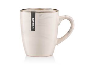 ARDESTO Чашка Marmo, 390 мл, бежева, кераміка