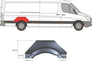 Арка крыла VW CRAFTER 30-50 (2E_) / VW CRAFTER 30-35 (2E_) 2006-2018 г.