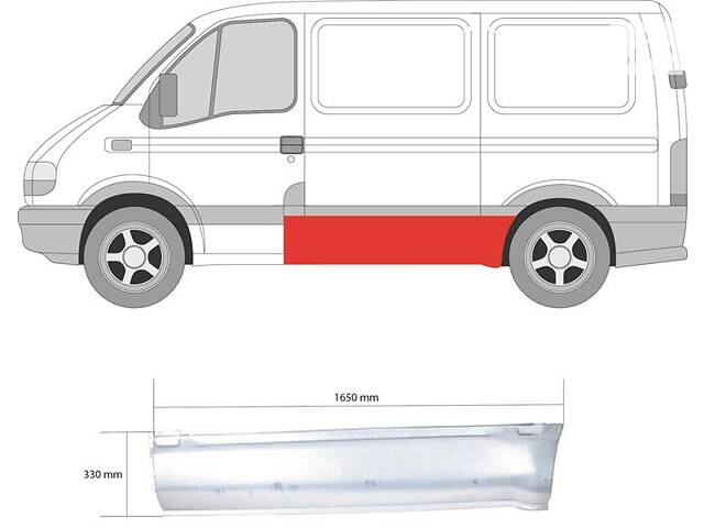 Арка заднего крыла OPEL MOVANO A (X70) / RENAULT MASTER (JD) 1998-2011 г.