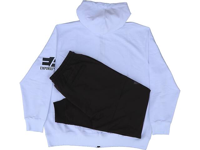 Armani великий розмір білий чоловічий спортивний костюм. - Фото 2