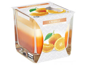 Ароматична свічка у стакані із триколірним наповненням Апельсин (SNK80-63)