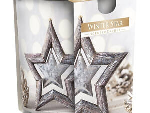 Ароматична свічка в скляному стакані Зимові зірки (SN 72s-24)