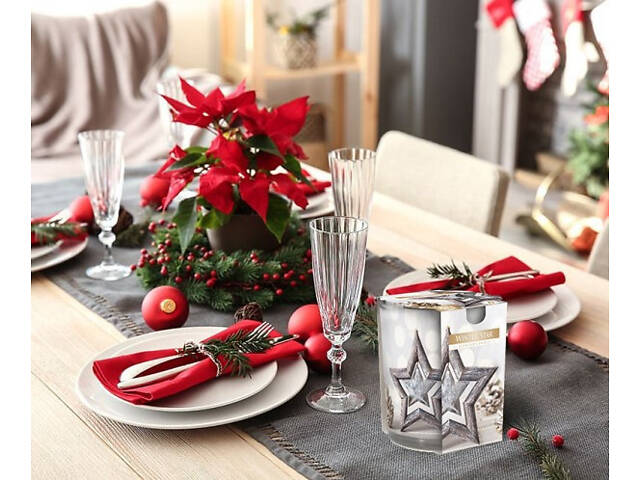 Ароматична свічка в скляному стакані Зимові зірки (SN 72s-24) - Фото 2