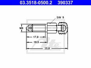 ATE 03.3518-0500.2. Болт повітряного клапана/вентиль