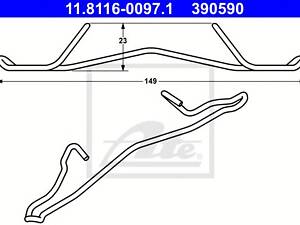 ATE 11.8116-0097.1. Пружина, тормозной суппорт