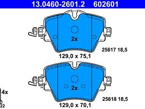 ATE 13.0460-2601.2 Колодки гальмівні (передні) BMW 5 (G30/F90) 17-/Mini (F55/F56) 20-/Toyota Supra 19- (Lucas / TRW)