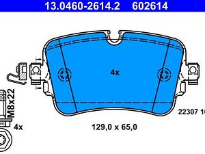 ATE 13.0460-2614.2 Колодки гальмівні (задні) Audi A6/A7/A8/Q7/Q8/VW Touareg 16- (Lucas/TRW)