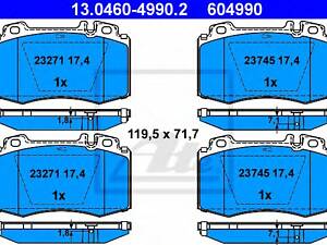 ATE 13.04604990.2. Колодка тормозная
