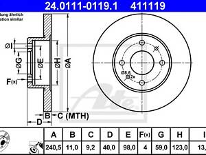 ATE 24.0111-0119.1. Диск гальмівний