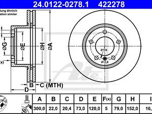ATE 24.0122-0278.1. Диск тормозной