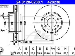 ATE 24.0128-0238.1. Диск тормозной