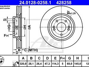 ATE 24.0128-0258.1. Диск тормозной